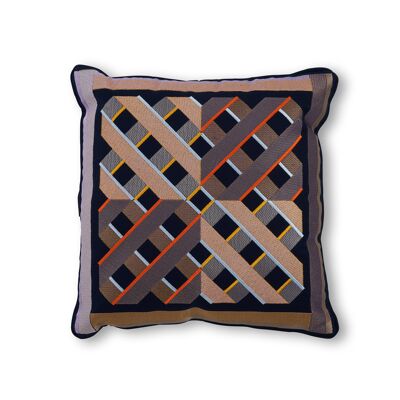 Embroidered Scatter Cushion Navy S002