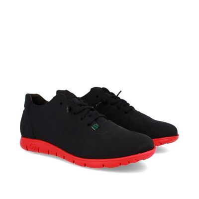 Sneakers lycra morvi black-red