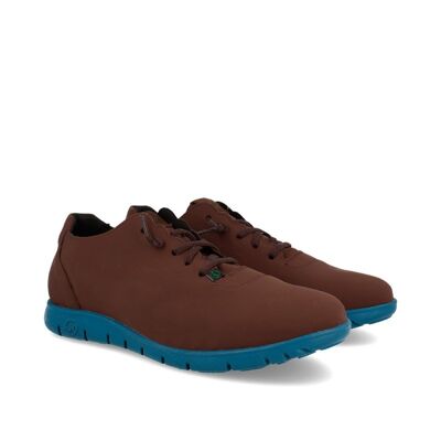 Sneakers lycra morvi brown-metal blue