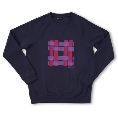 Designer Embroidered Sweater Navy 'Thatch'