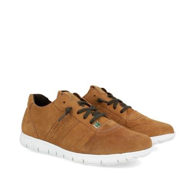 Sneakers split morvi khaki-blanco puro