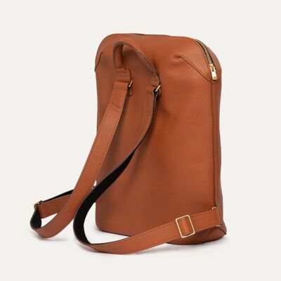 Backpack CAPSULE fawn leather & black felt