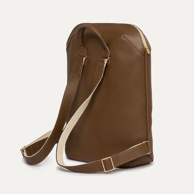 Backpack CAPSULE outdoor khaki leather & ecru felt
