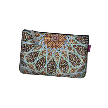 Pochette Aisha En Feutre Gris Ligne Pocket Bertoni 1