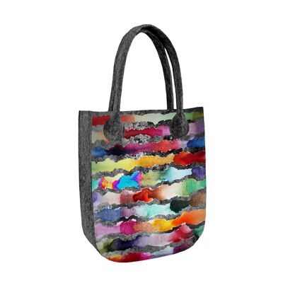 Bolso Shopper Akwarel En Feltro Linea City Bertoni