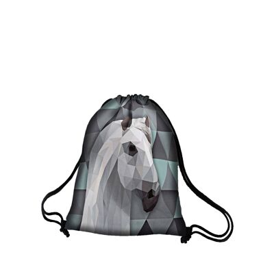 Alabaster Backpack In Canvas Sack Line Bertoni