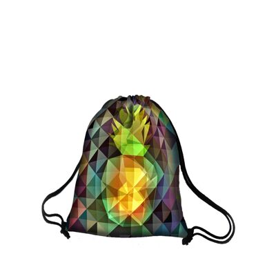 Ananas Backpack In Canvas Sack Line Bertoni