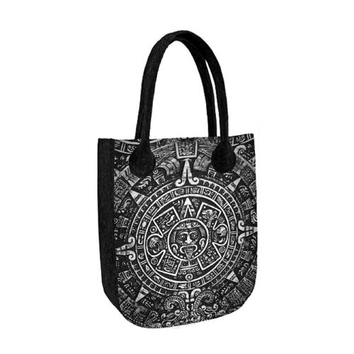 Borsa Shopper Azteca In Feltro Antracite Linea City Bertoni