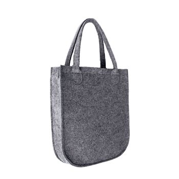 Borsa Shopper Gatti Nera In Feltro Linea Ville Bertoni 2