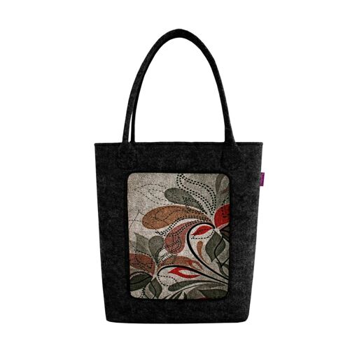 Borsa A Spalla Bloom In Feltro Della Linea Swing Bertoni