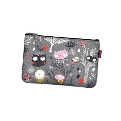 Pochette Bubo De Fieltro Gris Línea Pocket Bertoni