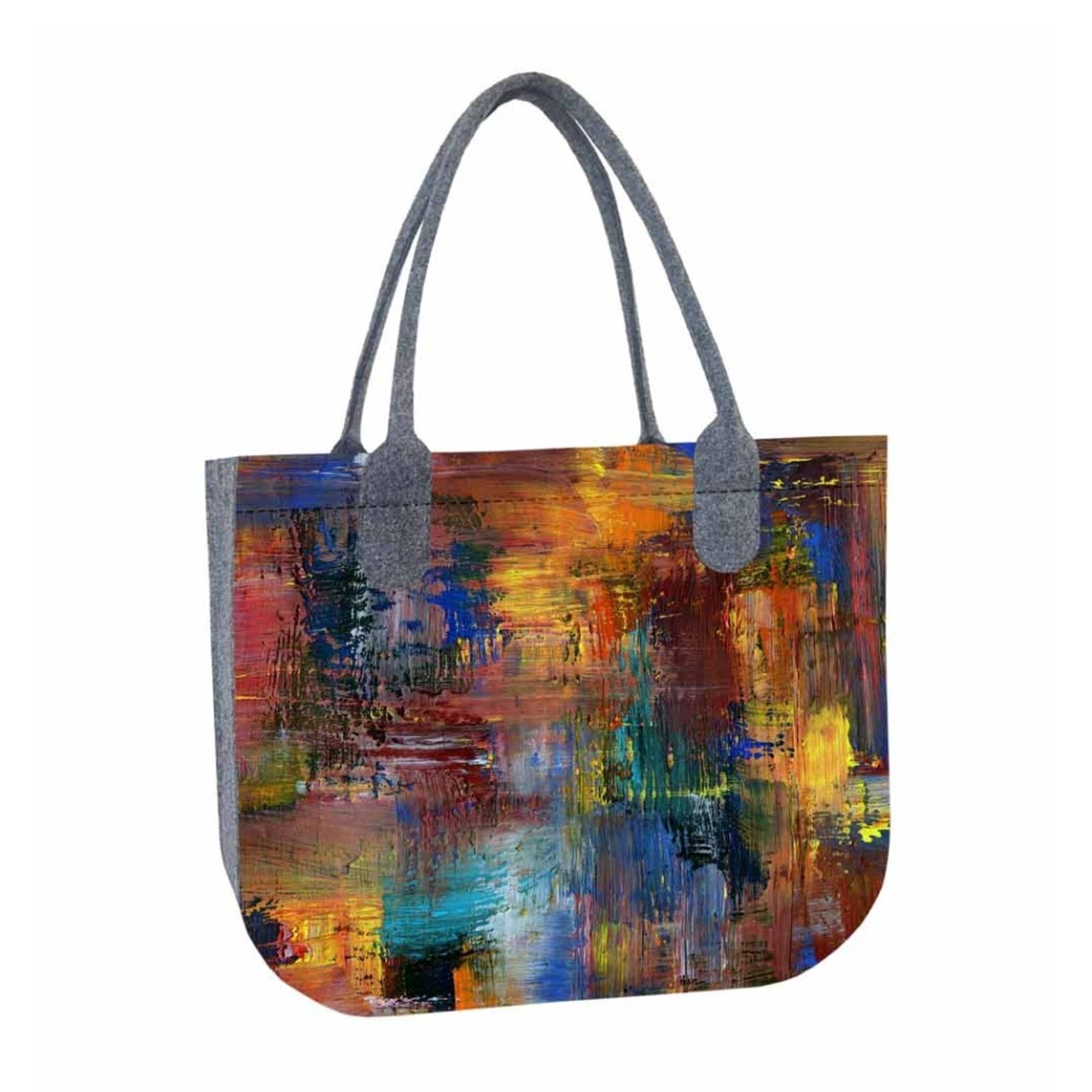 Borsa a spalla Caracas in feltro Lady XL Linea Bertoni