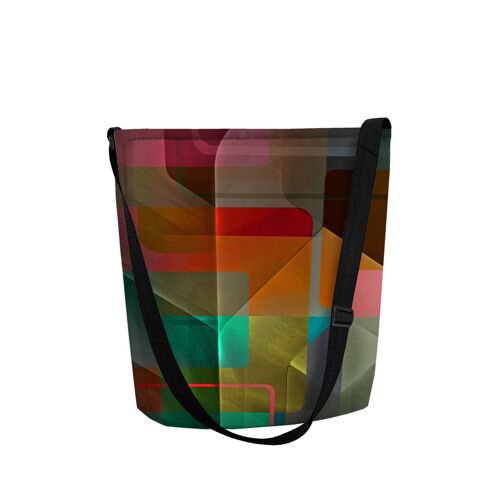 Borsa A Tracolla Caro In Feltro Grigio Della Linea Funky Bertoni