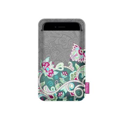 Funda Smartphone De Cachemira En Fieltro Gris Bertoni