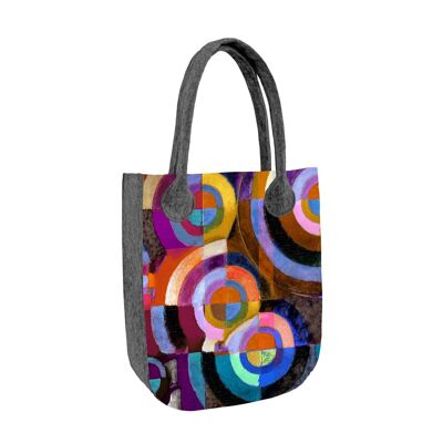 Borsa Shopper Cerchi En Feltro Linea City Bertoni