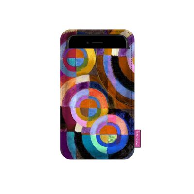 Circles Smartphone-Hülle aus grauem Filz Bertoni