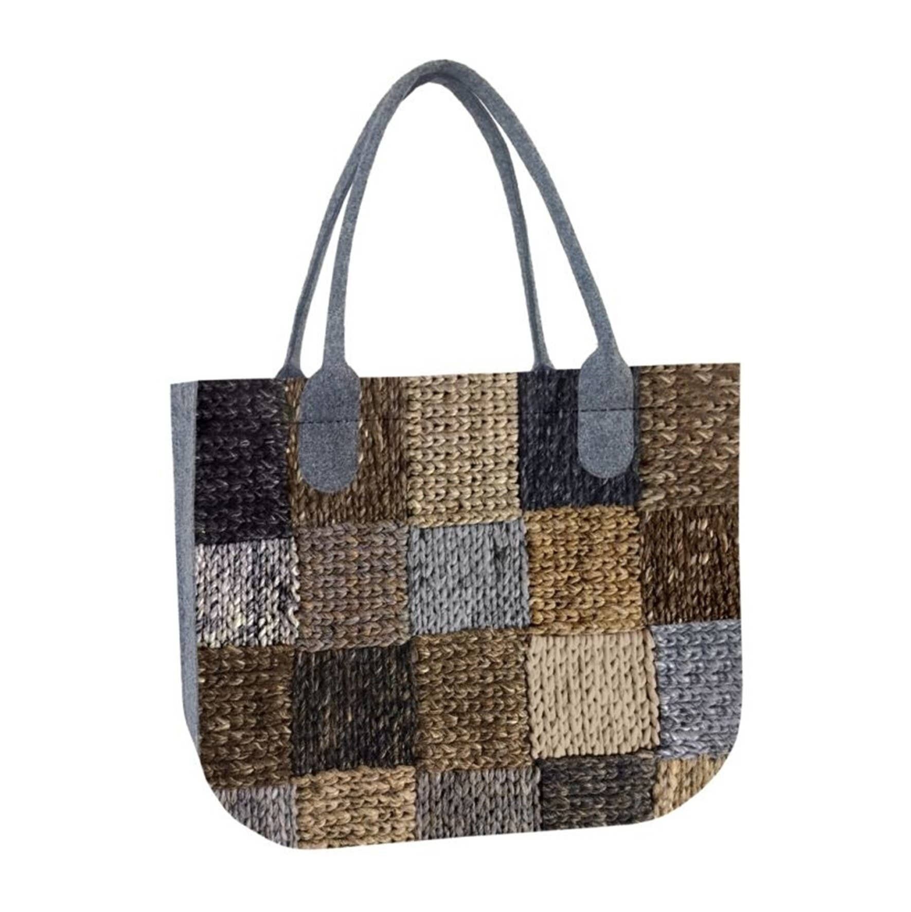 Borsa a spalla Clementina in feltro Lady XL Linea Bertoni