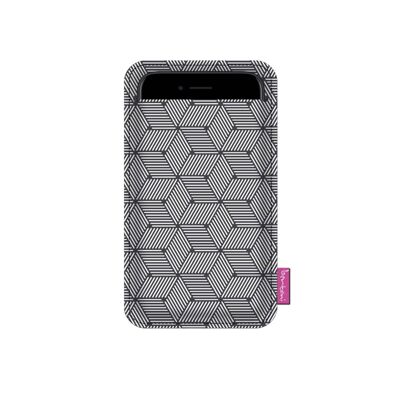 Cube Smartphone-Hülle aus grauem Filz Bertoni