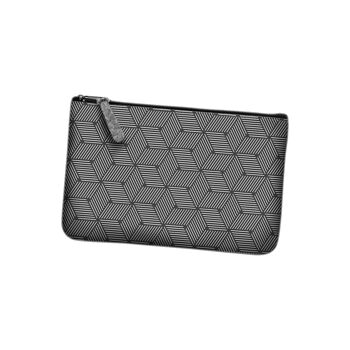 Pochette Cube En Feutre Gris Ligne Pocket Bertoni 1