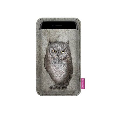 Funda para smartphone Eleonora de fieltro gris Bertoni