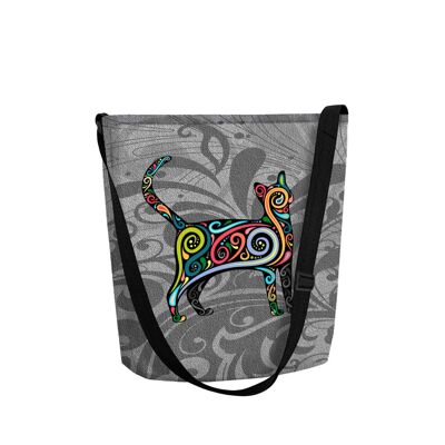 Borsa A Tracolla Find Me In Feltro Grigio Della Linea Funky Bertoni