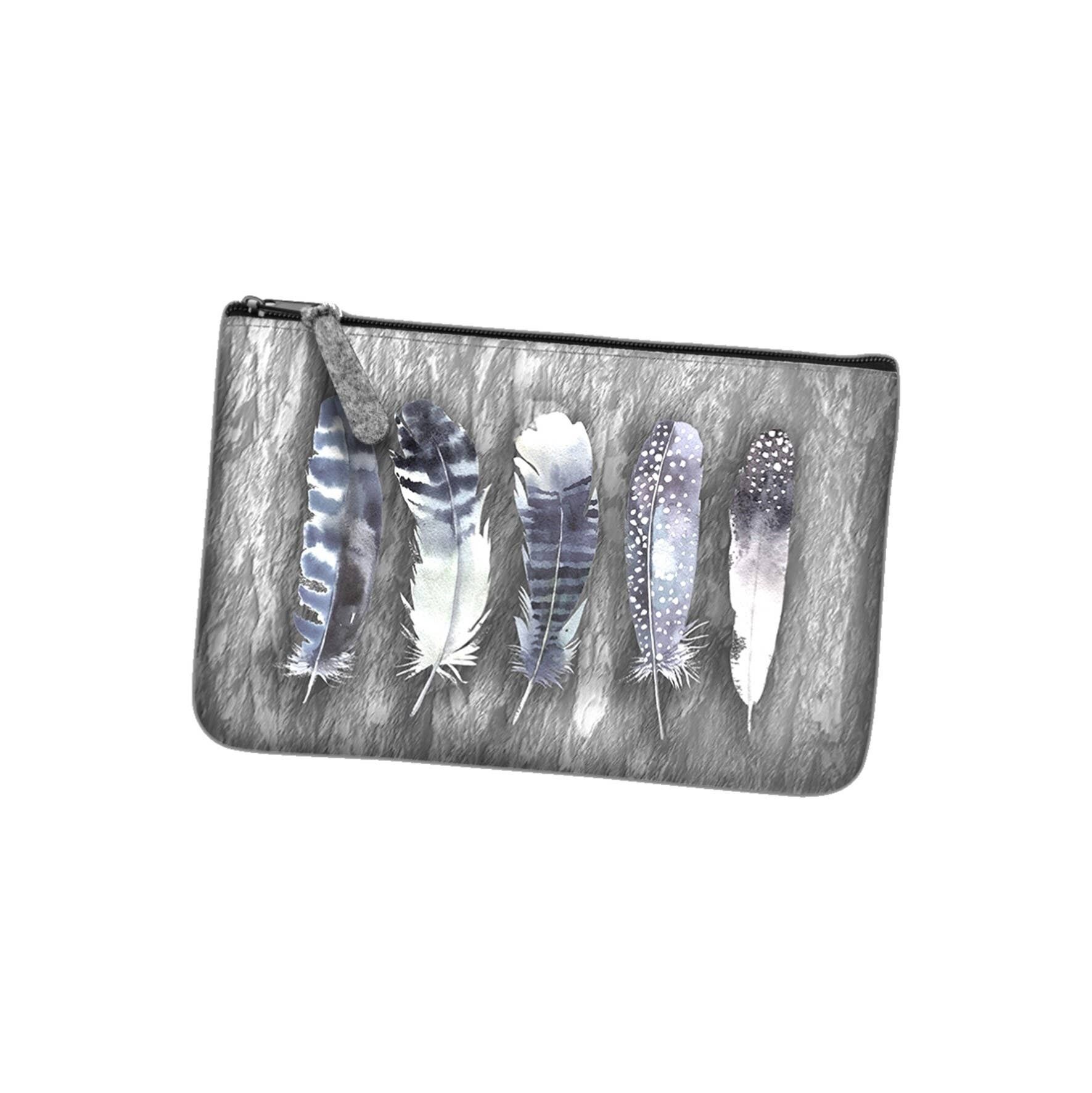 Pochette Vuela En Feltro Grigio Linea Tasca Bertoni