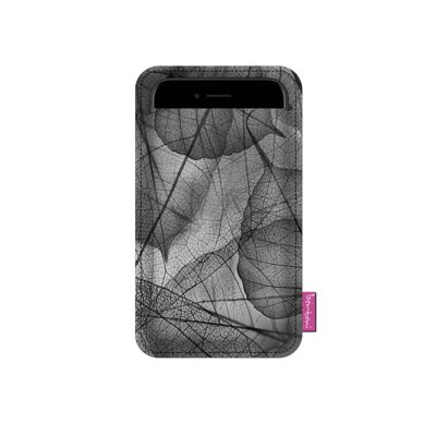 Funda para smartphone Fragile de fieltro gris Bertoni