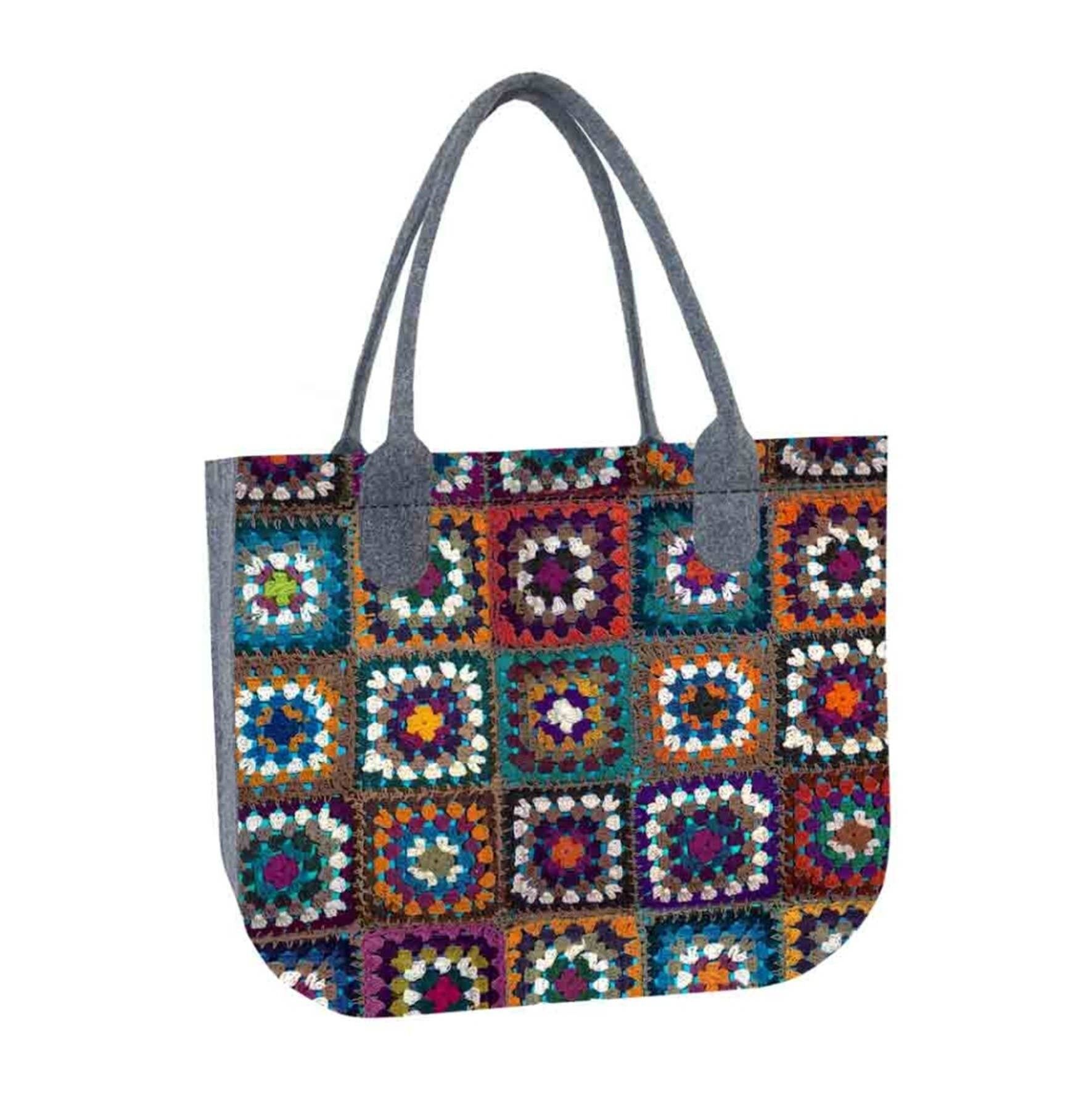 Borsa a spalla Frania in feltro Lady XL Linea Bertoni