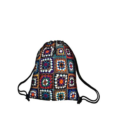 Frania Backpack In Canvas Sack Line Bertoni