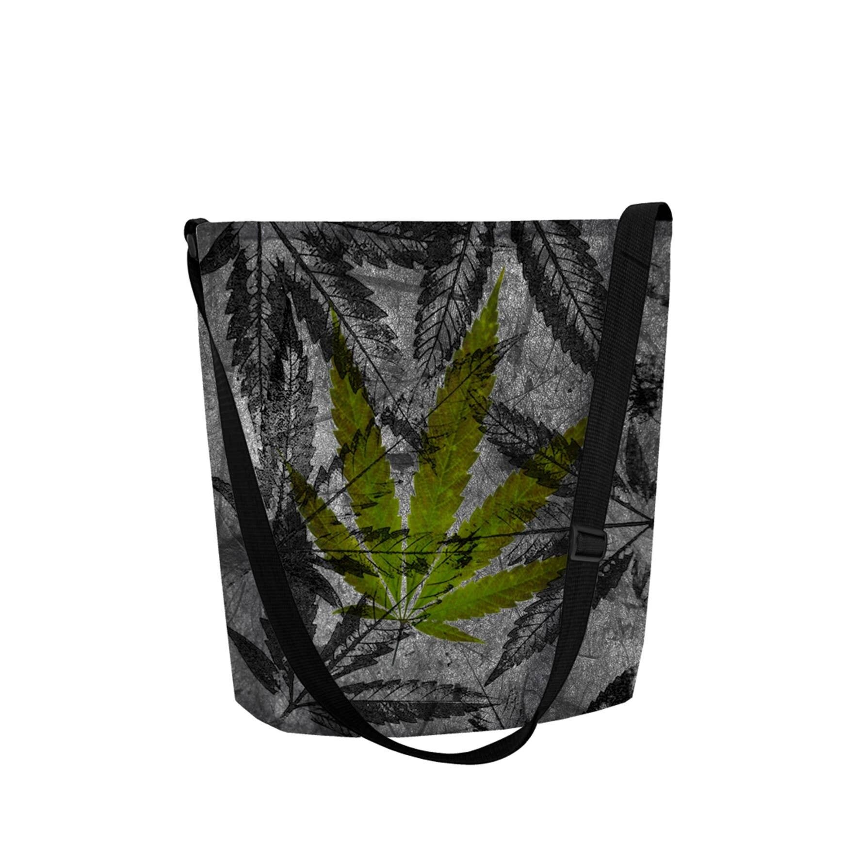 Borsa A Tracolla Verde In Feltro Grigio Della Linea Funky Bertoni