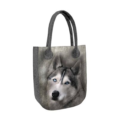 Borsa Shopper Husky Dans La Ville De Feltro Linea Bertoni