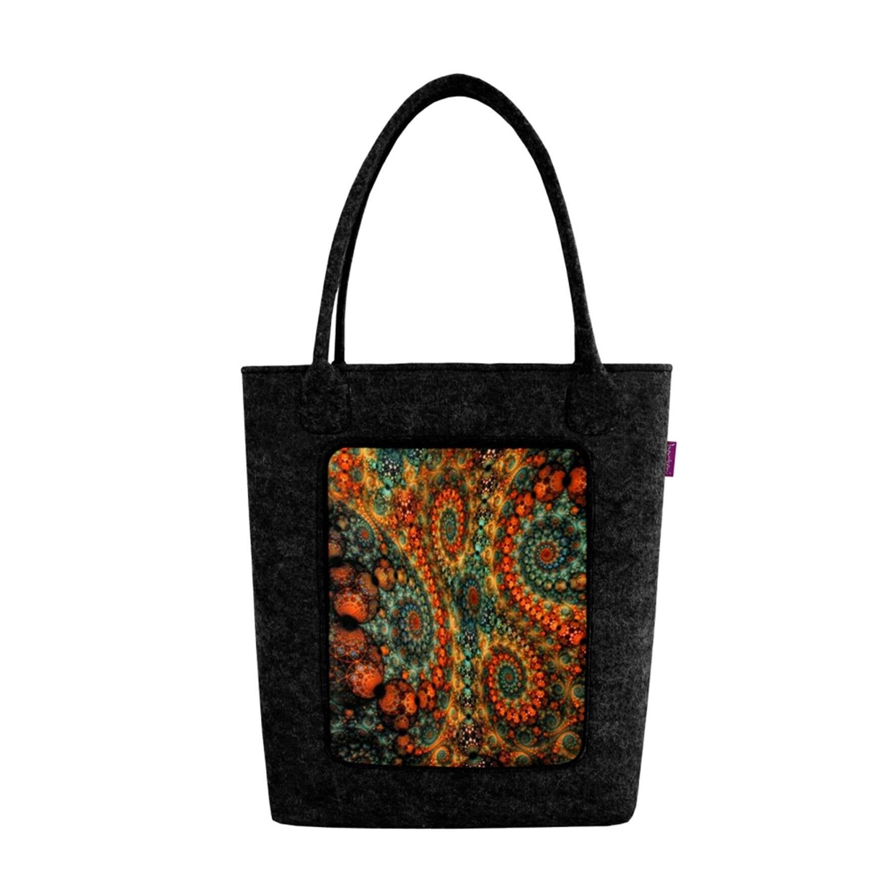 Borsa A Spalla Ipnotica In Feltro Della Linea Swing Bertoni