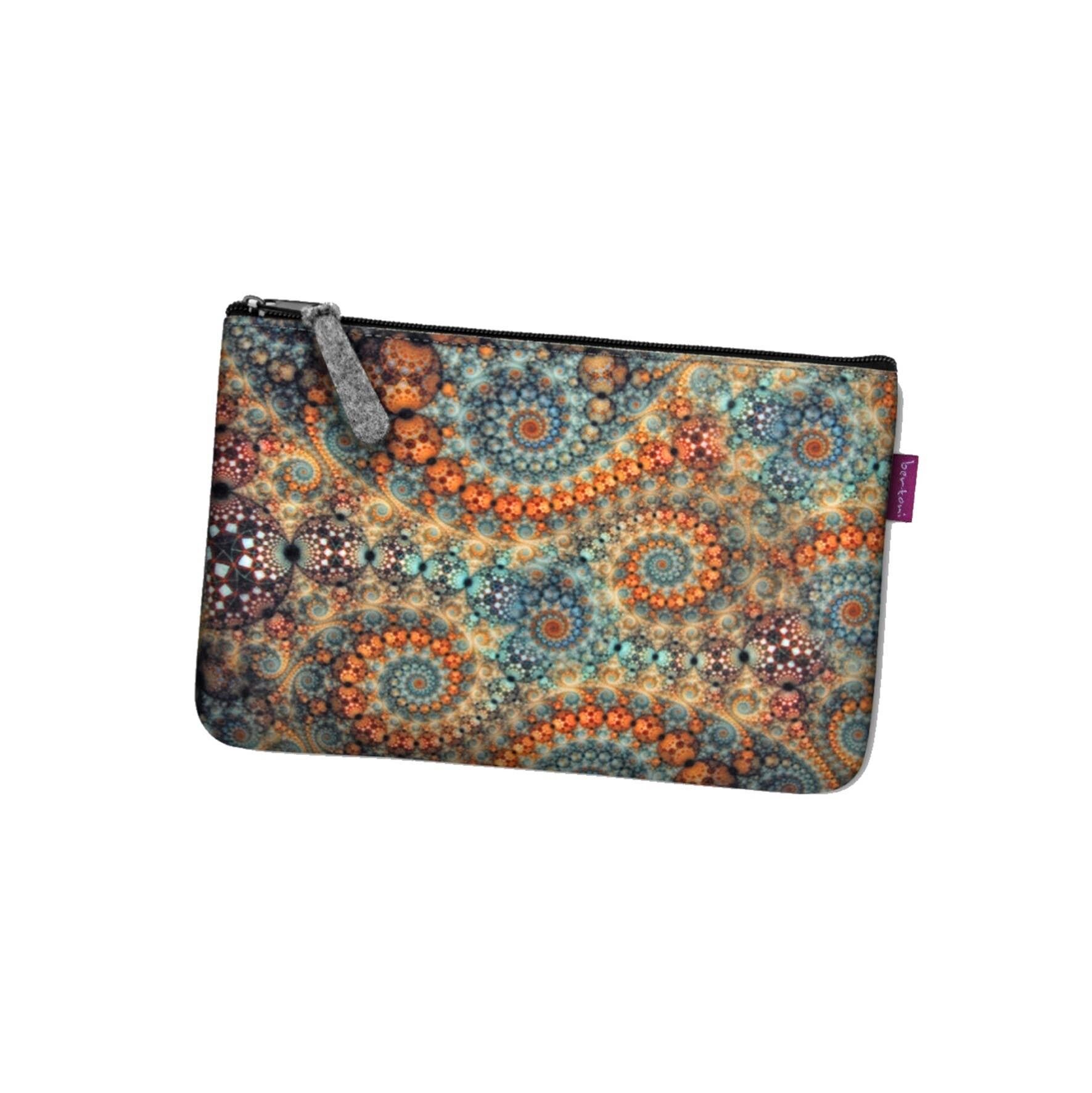 Pochette Ipnotica En Feltro Grigio Linea Tasca Bertoni