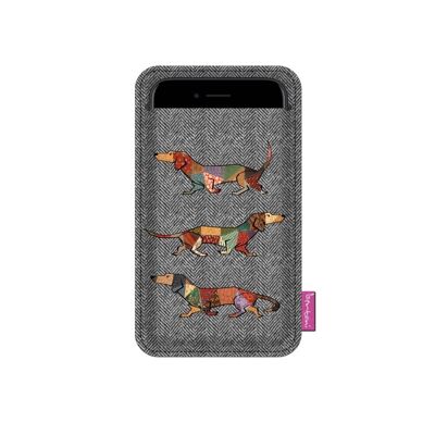 Joker Smartphone-Hülle aus grauem Filz Bertoni