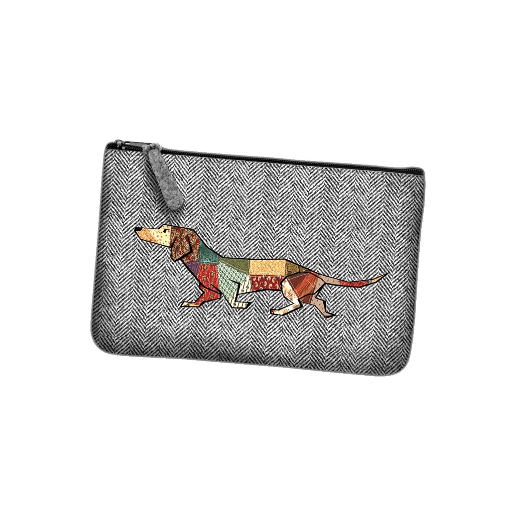 Pochette Joker In Feltro Grigio Linea Tasca Bertoni