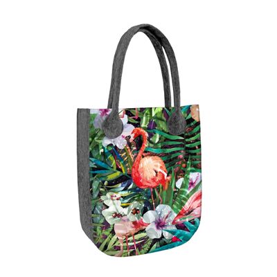 Borsa Shopper Jungle En Feltro Linea City Bertoni