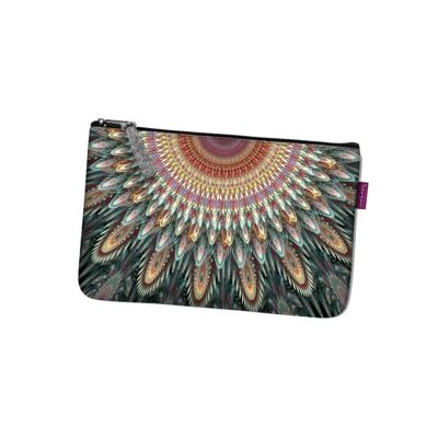 Pochette Kaleidoscopio En Fieltro Gris Línea Pocket Bertoni