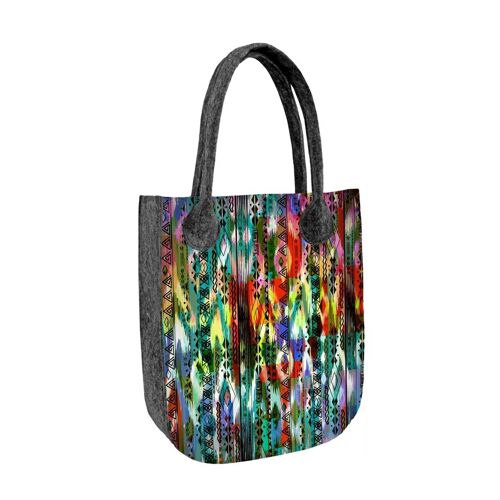Kipu Shoulder Bag In Felt City Line Bertoni