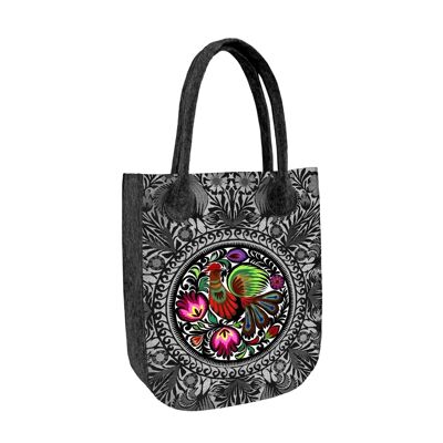 Bolso Shopper Kogutek De Feltro Antracite Linea City Bertoni