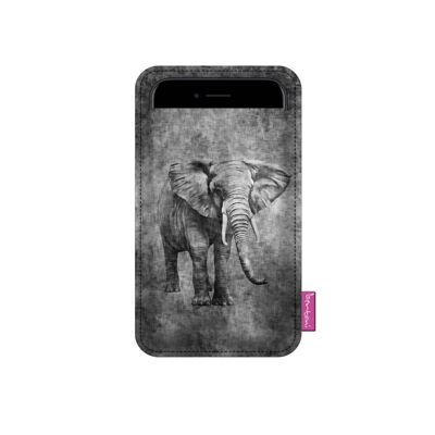 Kongo Smartphone Case In Grey Felt Bertoni