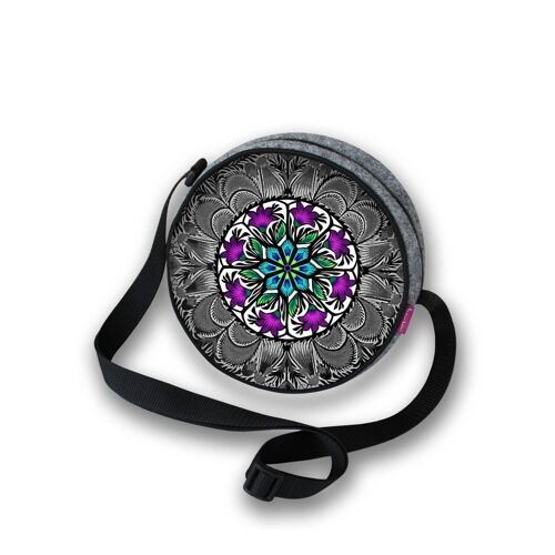 Krokus Crossbody Bag In Felt Twist Line Bertoni
