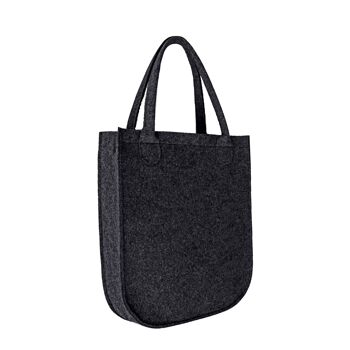 Borsa Shopper Landrynka In Feltro Antracite Linea City Bertoni 2