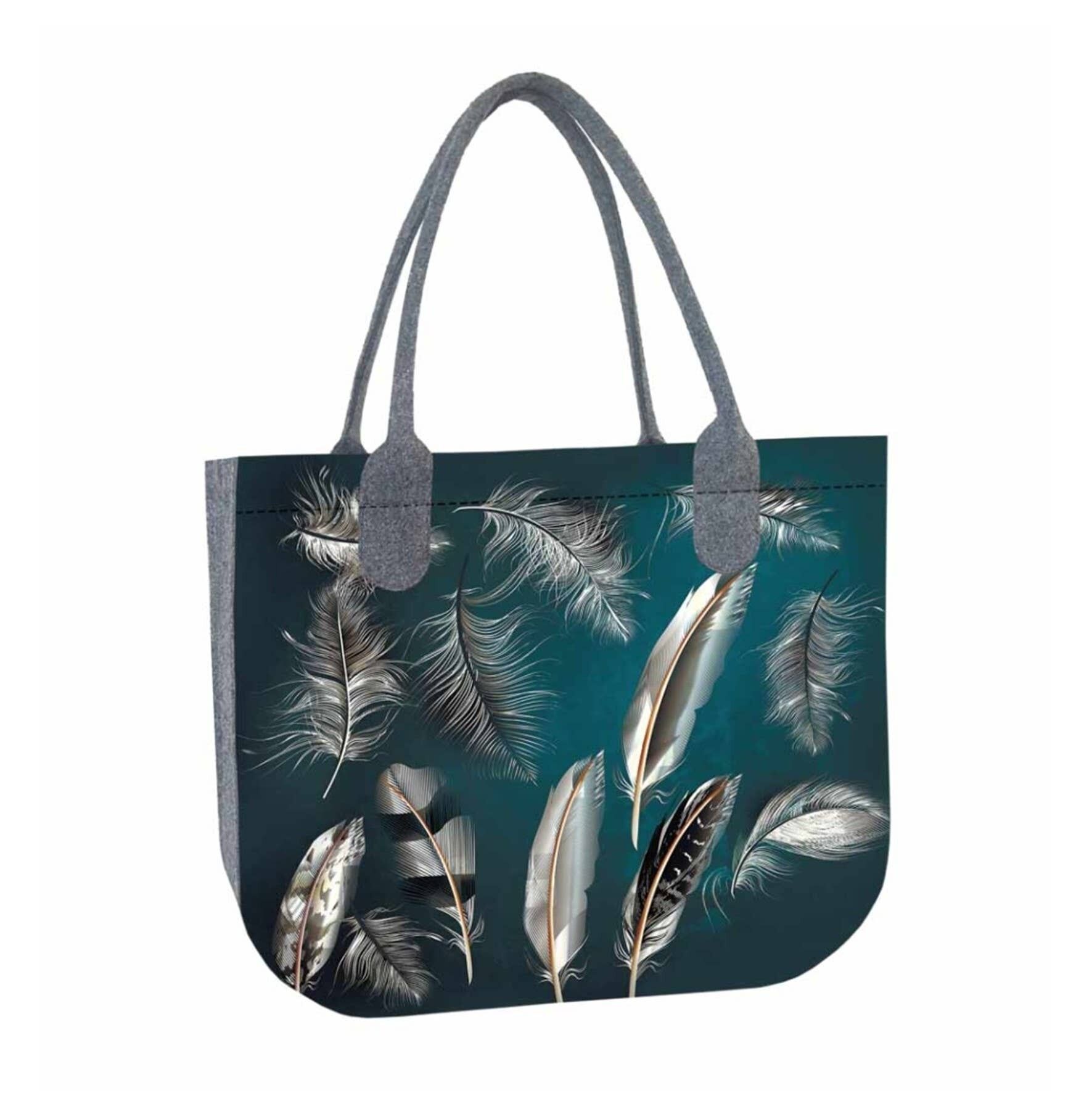 Bolso de hombro Levitación en fieltro Lady XL Line Bertoni