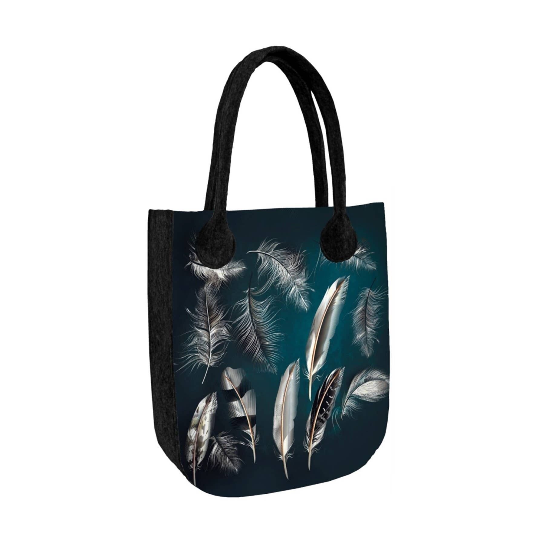 Schultertasche Levitation aus Filz City Anthrazit Linie Bertoni