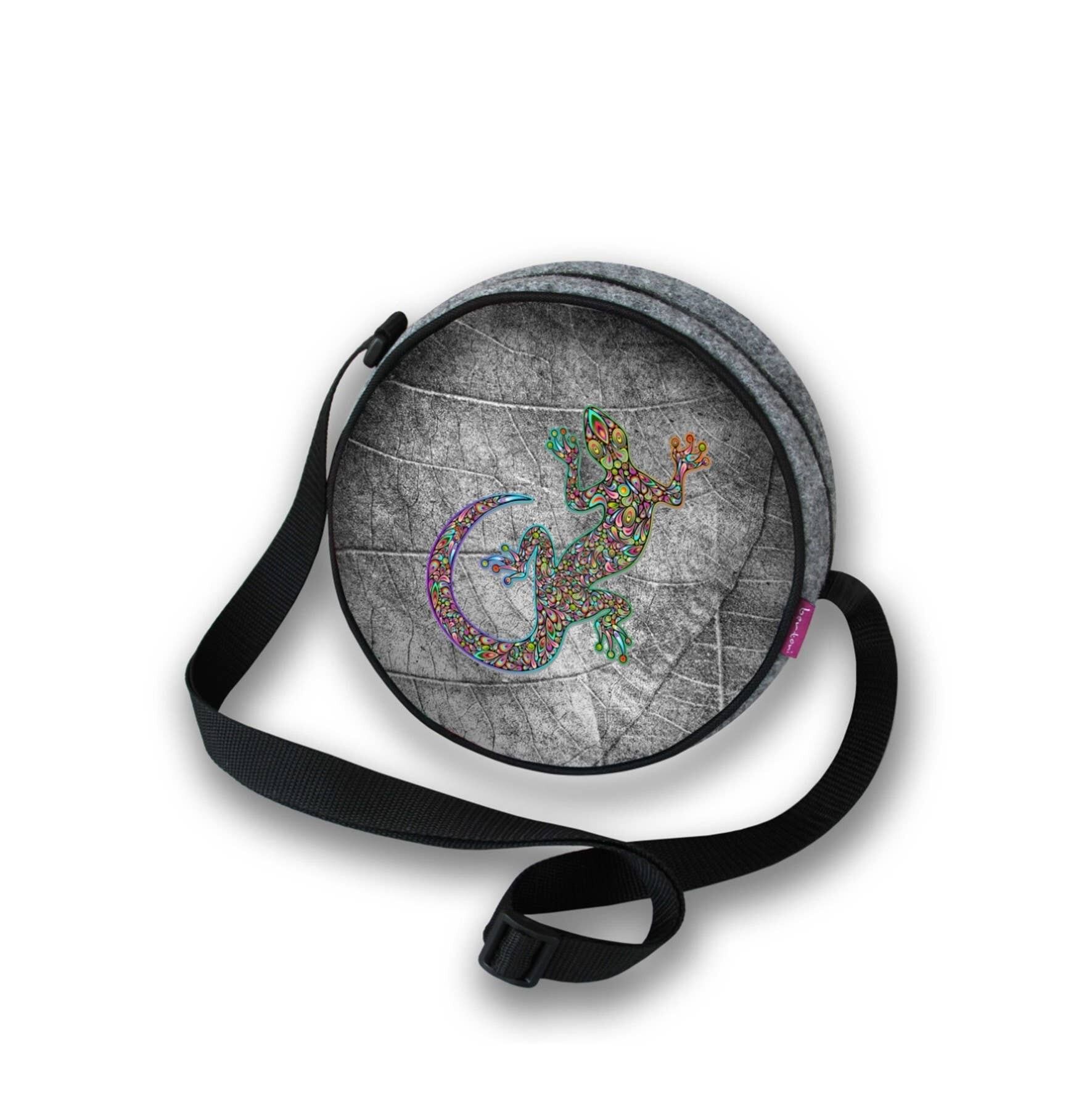 Borsa a tracolla Lizard in feltro Twist Line Bertoni