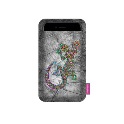 Funda Smartphone Lizard De Fieltro Gris Bertoni