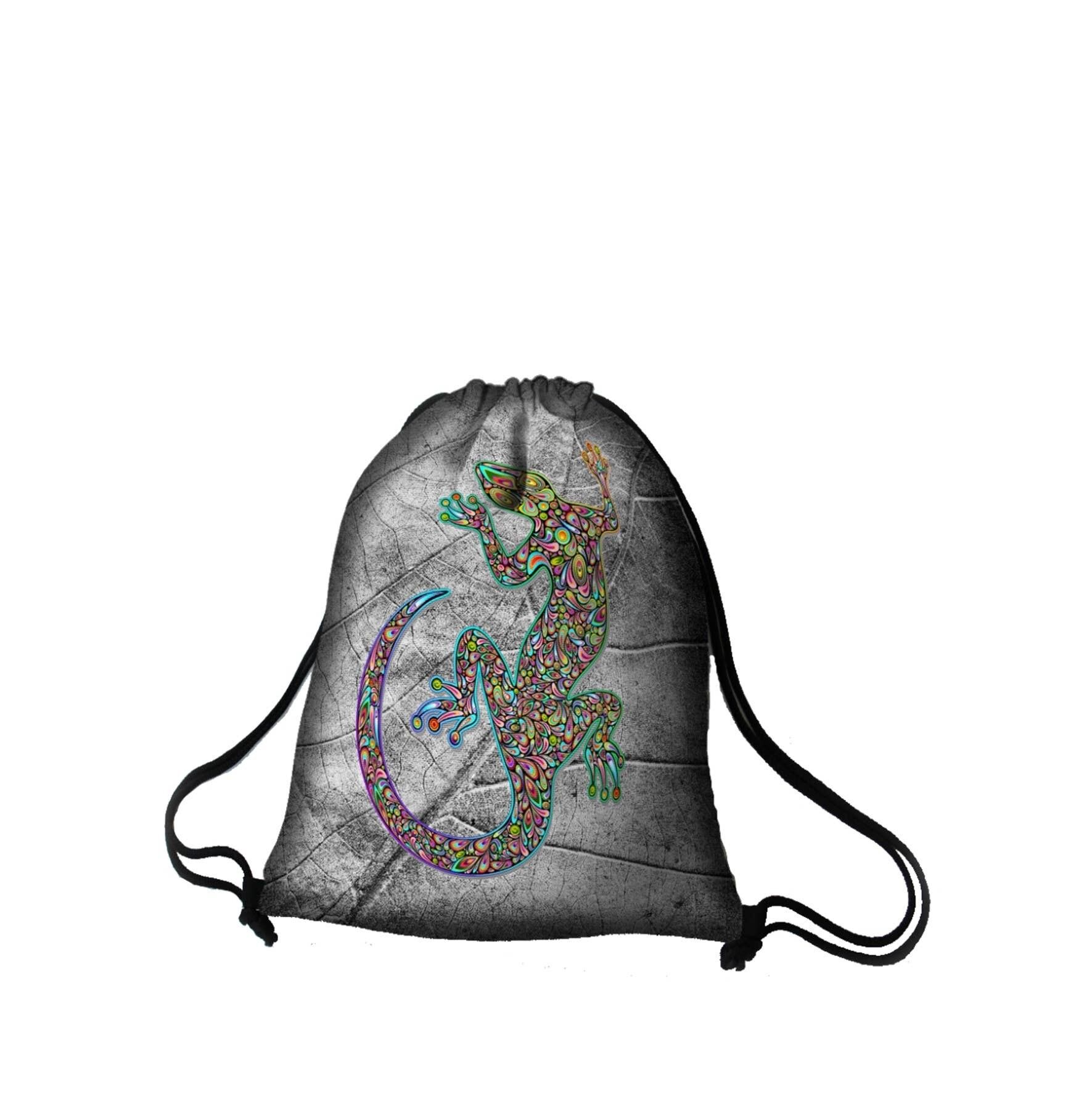 Zaino Lucertola In Tela Sacca Linea Bertoni