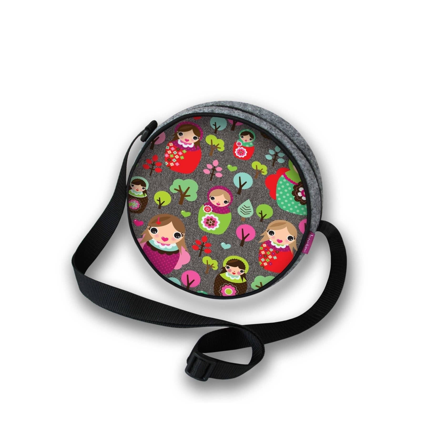 Borsa a tracolla Matrioska in feltro Twist Line Bertoni