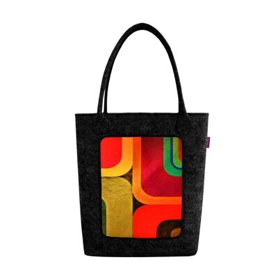 Borsa A Spalla Moderna In Feltro Della Linea Swing Bertoni