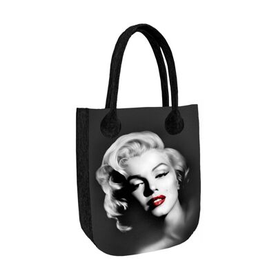 Borsa Shopper Monroe In Feltro Antracite Linea City Bertoni